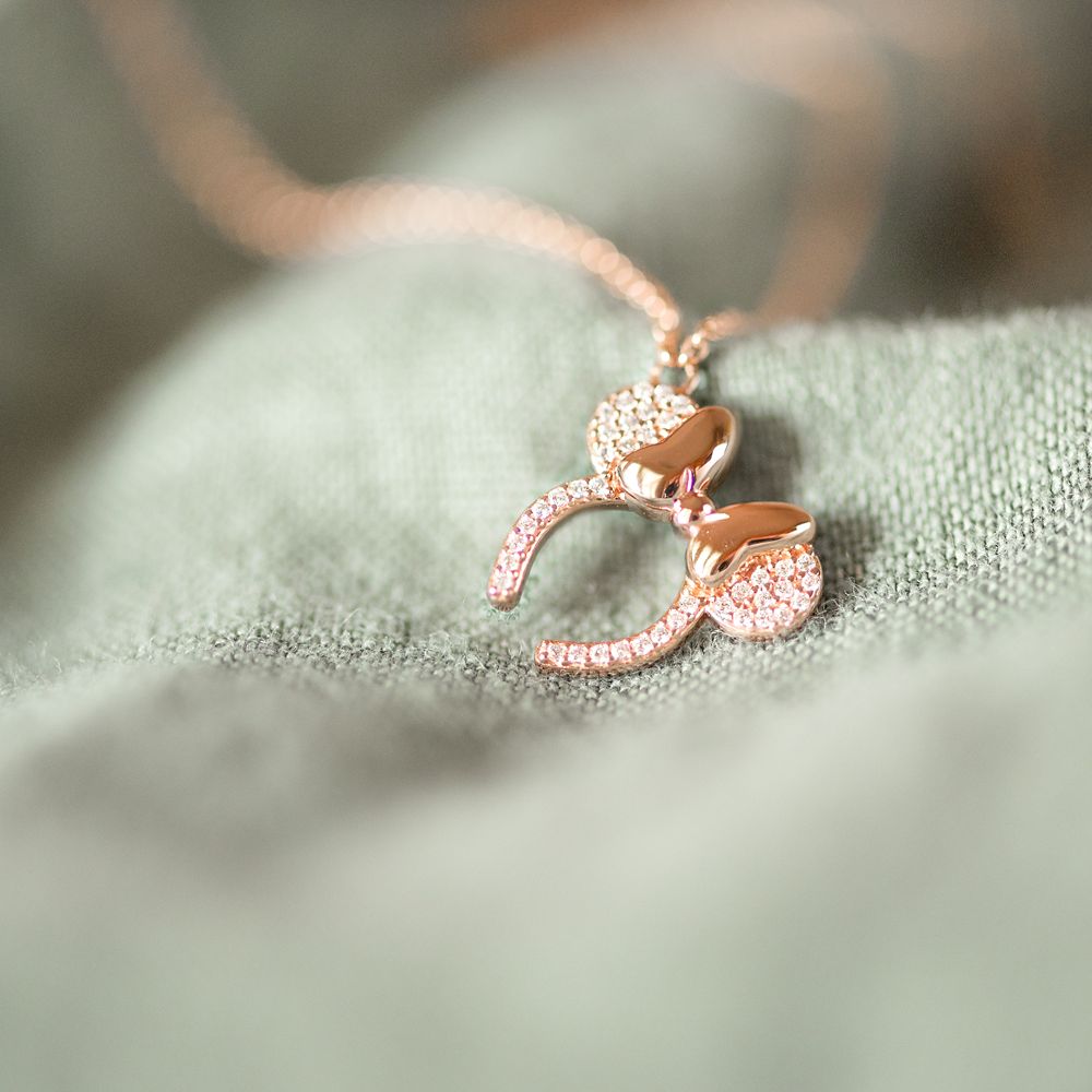 Minnie Mouse Ears Headband Necklace by Rebecca Hook &ndash; Rose Gold