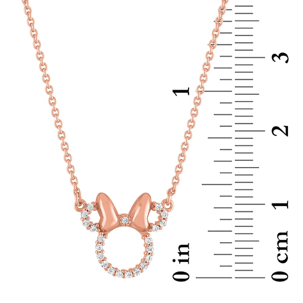 Minnie Mouse Icon Necklace by Rebecca Hook &ndash; Rose Gold