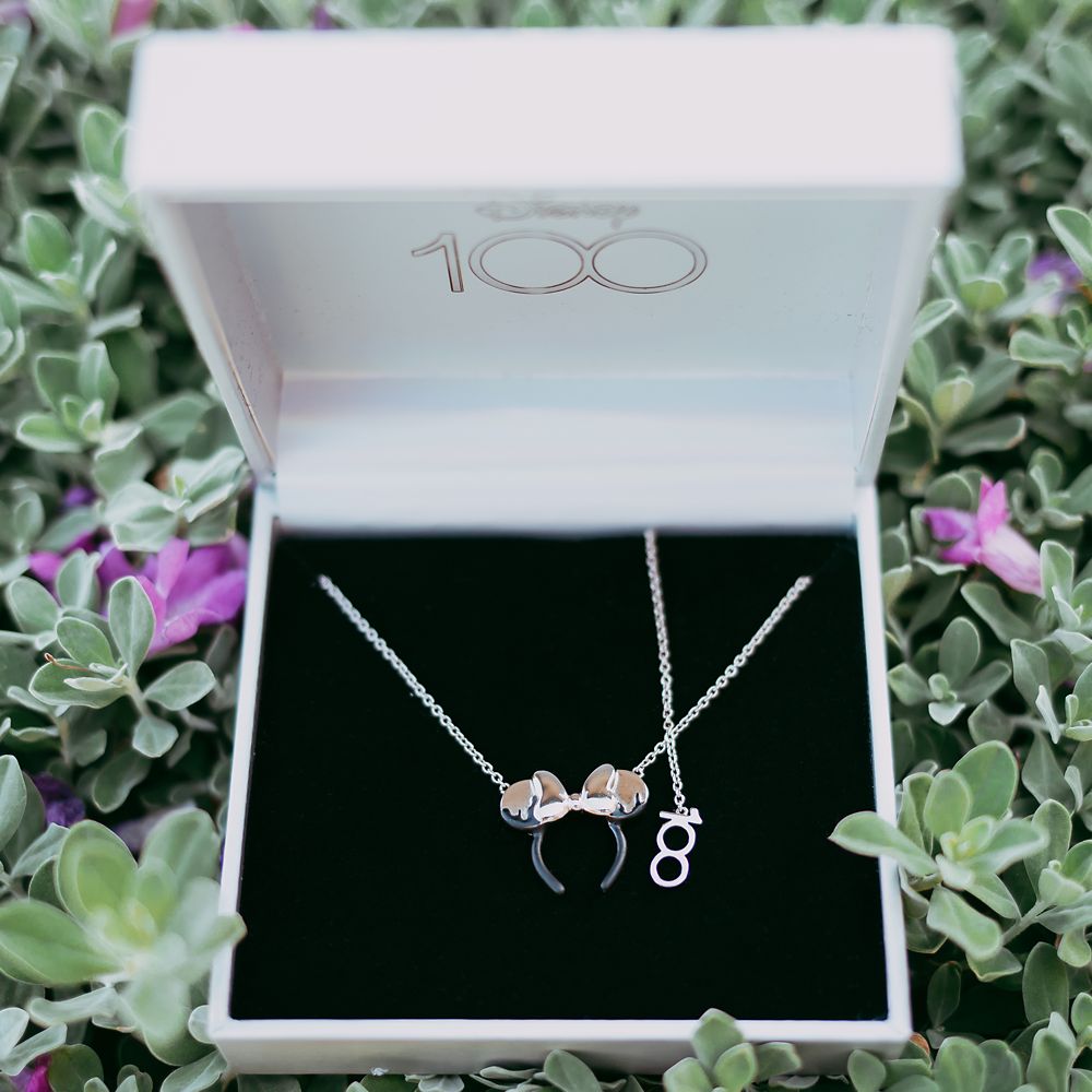 Minnie Mouse Ears Headband Disney100 Sterling Silver Necklace by Rebecca Hook