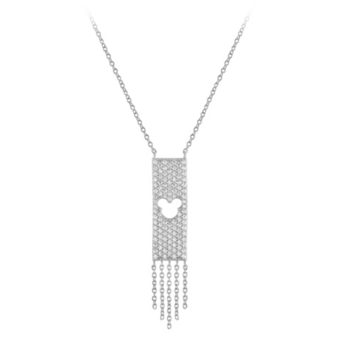 Rebecca Hook Mickey Mouse Icon Pavé Necklace by
