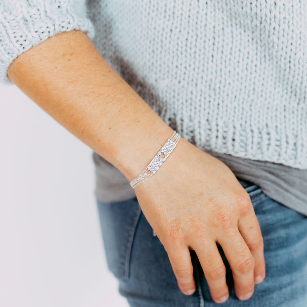 Mickey Mouse Icon Pav&eacute; Bolo Bracelet by Rebecca Hook