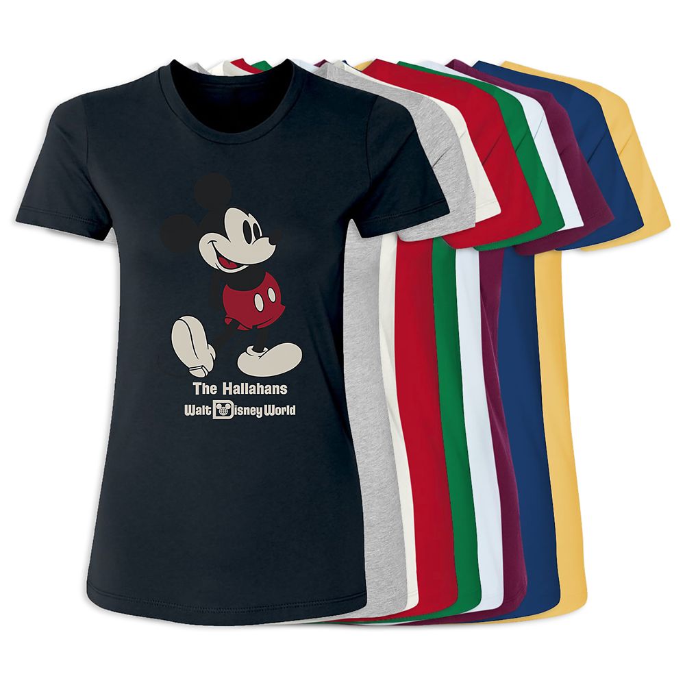 Women's Walt Disney World Standing Mickey Mouse T-Shirt Customized