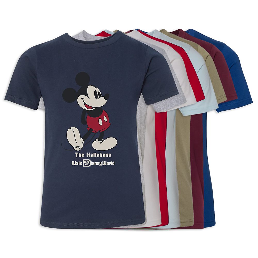 Kids' Walt Disney World Standing Mickey Mouse T-Shirt Customized