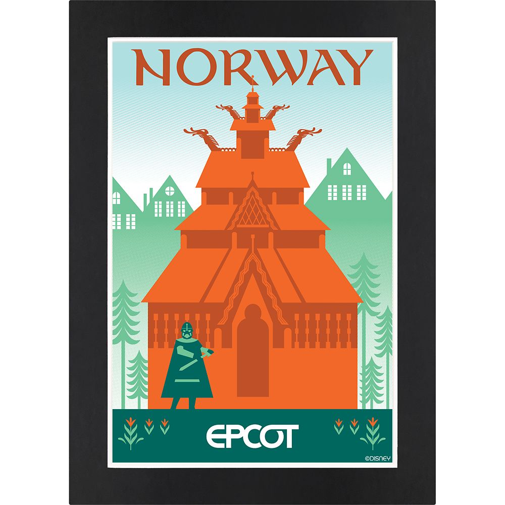 EPCOT Norway Pavilion Matted Print Official shopDisney