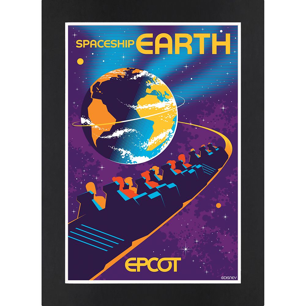 EPCOT Spaceship Earth Matted Print Official shopDisney