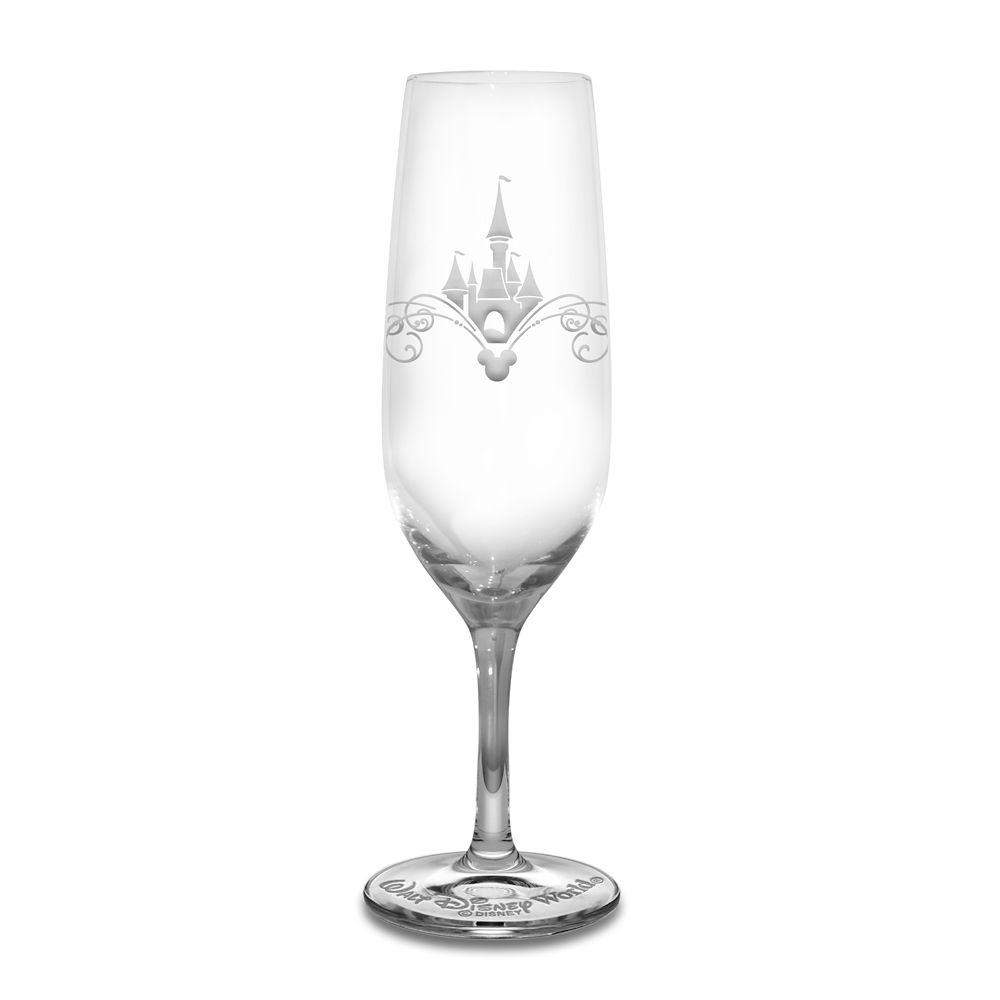 Walt Disney World Castle Glass Flute by Arribas  Personalizable