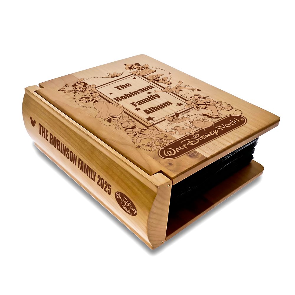 Walt Disney World Wood Photo Album by Arribas - Personalizable