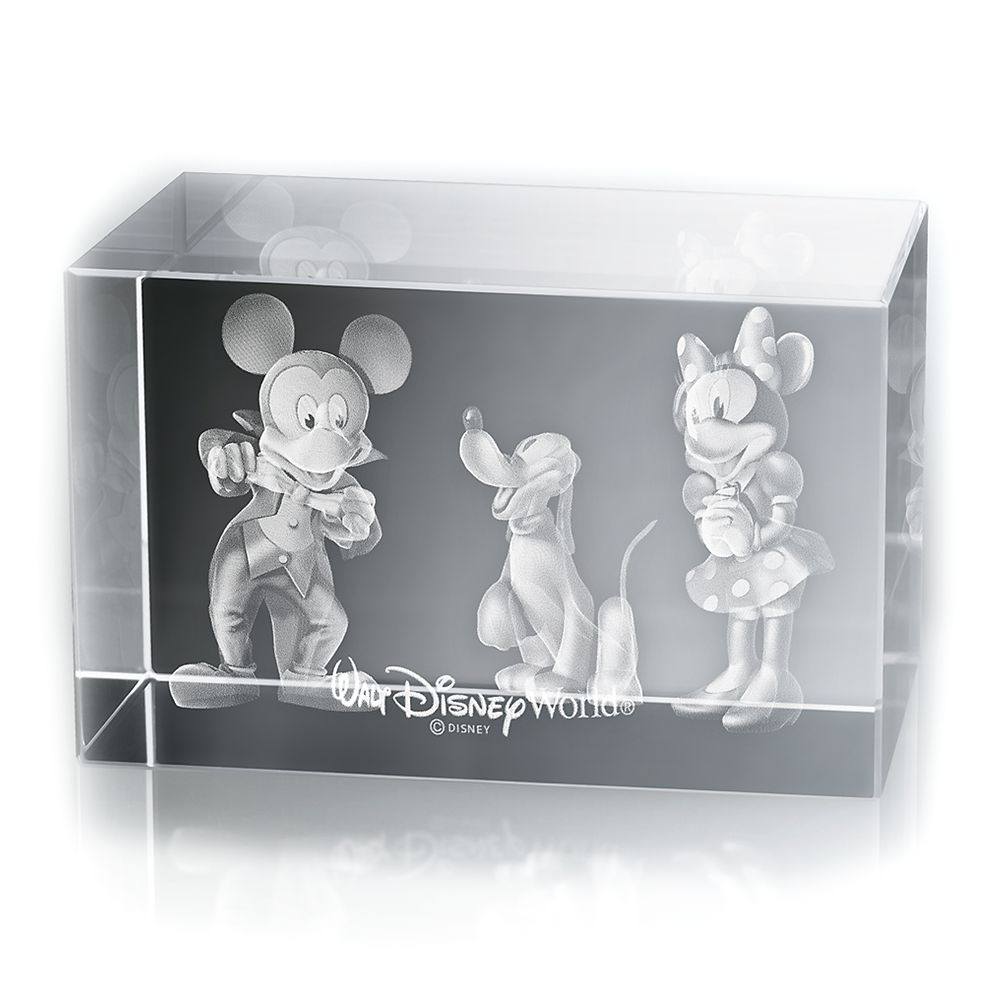 Mickey and Minnie Mouse, and Pluto Laser Cube by Arribas Walt Disney World