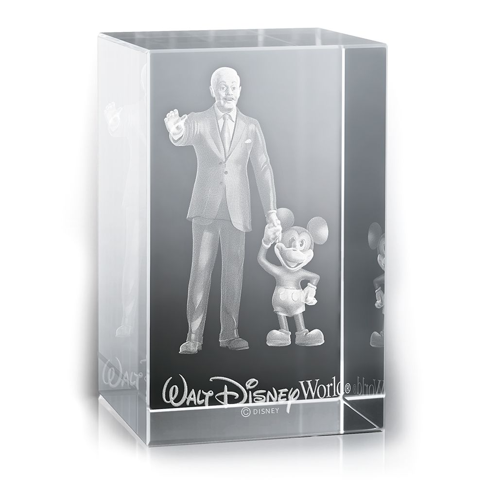 Mickey Mouse and Walt Disney Laser Cube by Arribas Walt Disney World