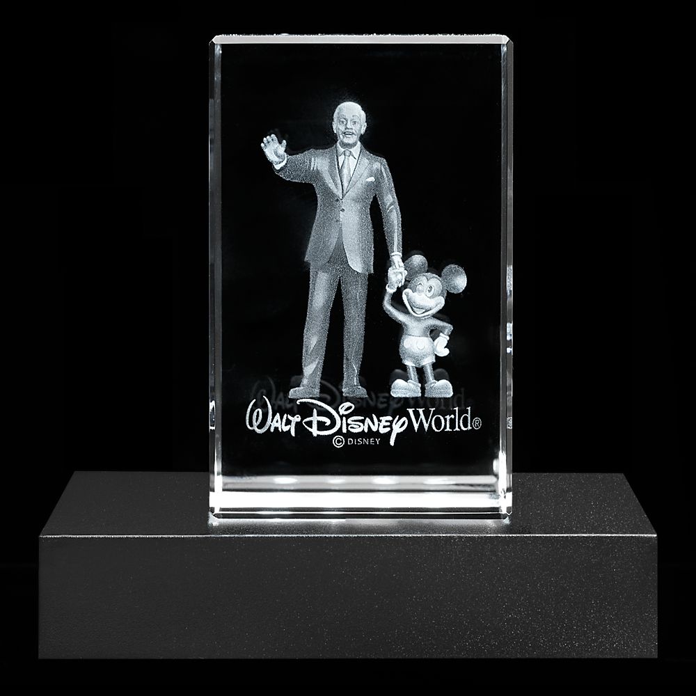 Mickey Mouse and Walt Disney Laser Cube by Arribas &ndash; Walt Disney World