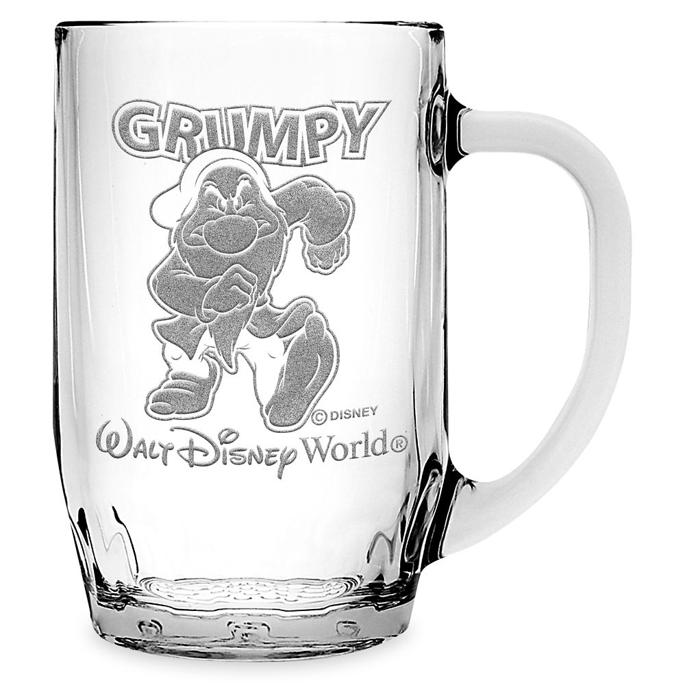 Grumpy Glass Mug by Arribas Large Personalized Official shopDisney