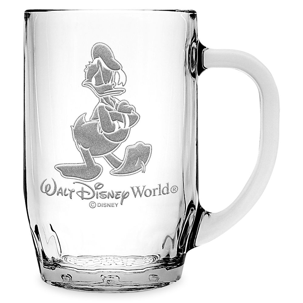 Donald Duck Glass Mug by Arribas Large Personalized Official shopDisney