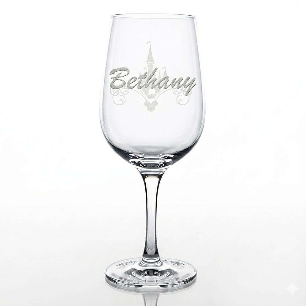 Walt Disney World Castle Stemmed Glass by Arribas &ndash; Personalized