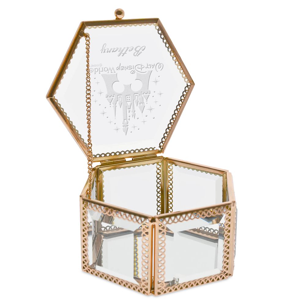 Walt Disney World Castle Glass Jewelry Box by Arribas &ndash; Personalized