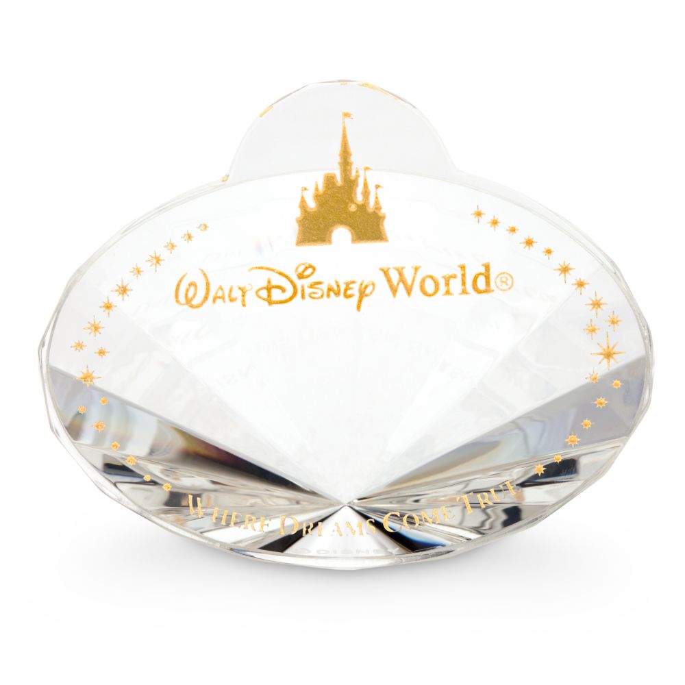 Walt Disney World Nametag Crystal Paperweight by Arribas  Personalized