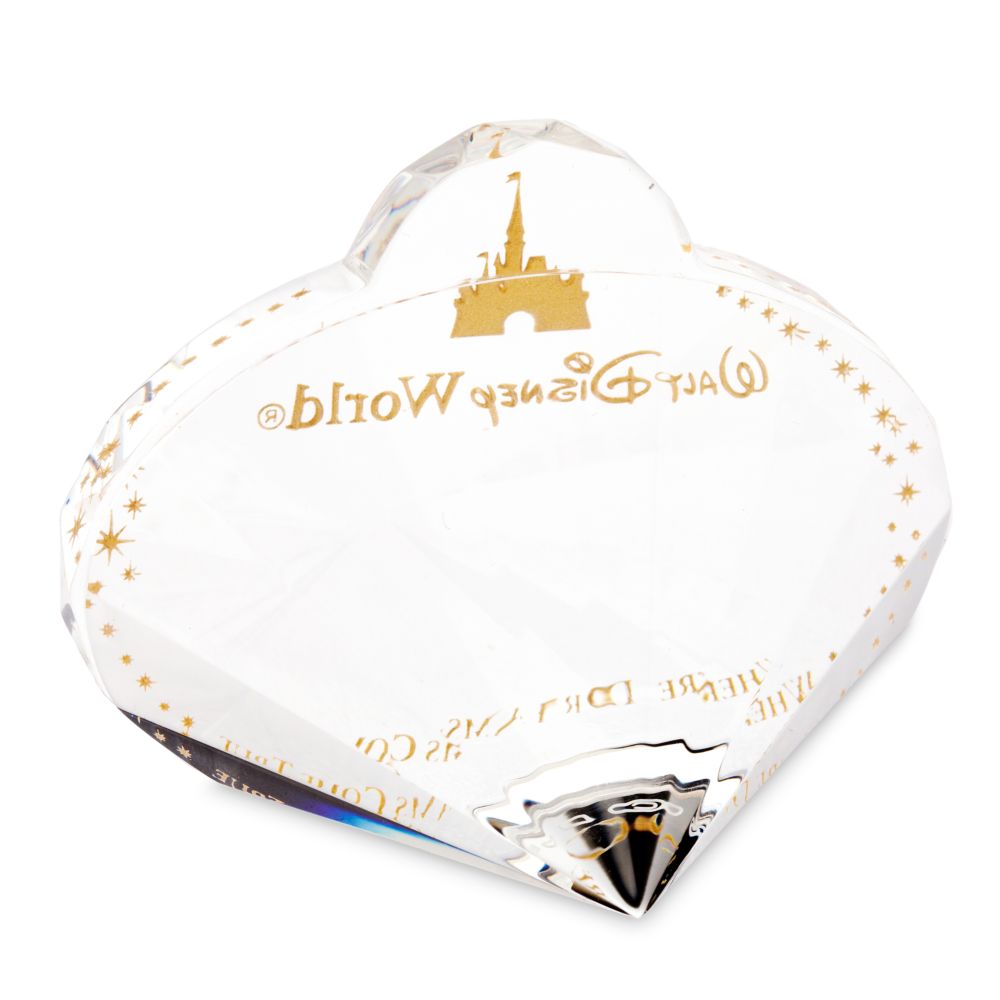 Walt Disney World Nametag Crystal Paperweight by Arribas &ndash; Personalized
