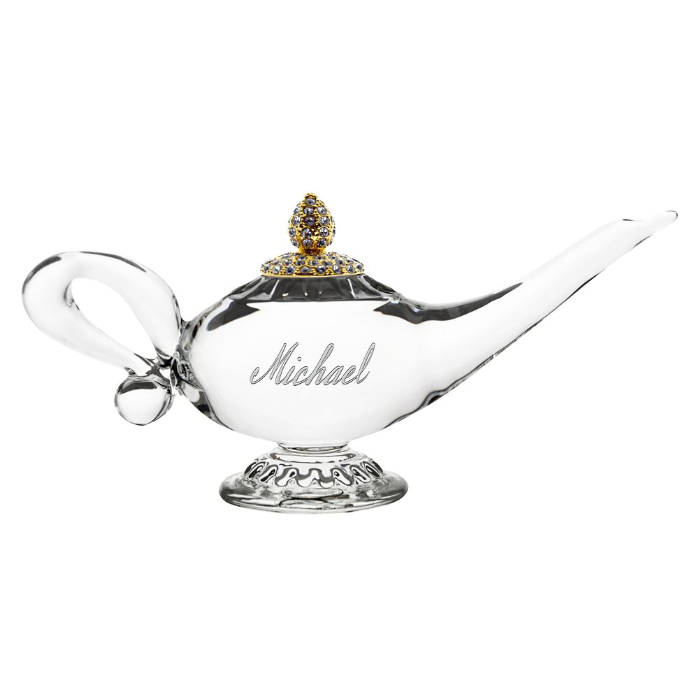 Aladdin's Lamp Jeweled Glass Miniature by Arribas &ndash; Personalized