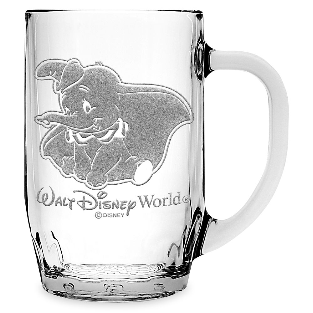 Dumbo Glass Mug by Arribas Walt Disney World Personalized