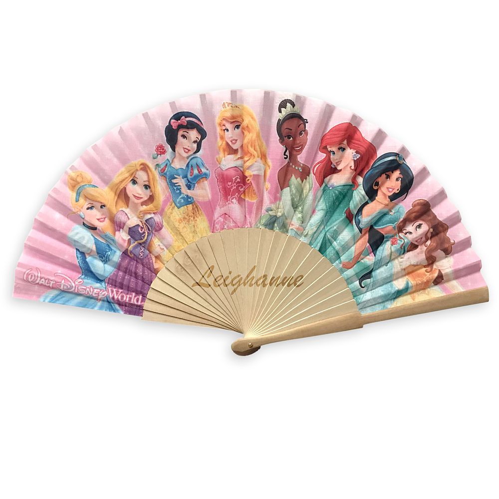 Disney Princess Folding Fan by Arribas &ndash; Walt Disney World Resort &ndash; Personalized