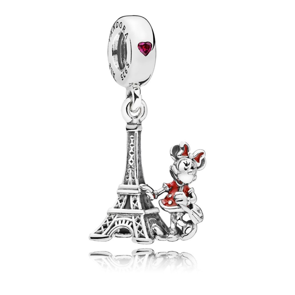 Mickey minnie mouse lovers Eiffel Tower paris pendant cheapest Disney pandora charm