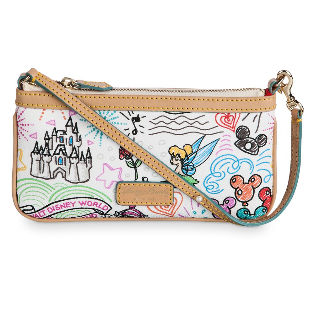 Dooney & Bourke Disney Sketch Leather Trim Wristlet popular Clutch