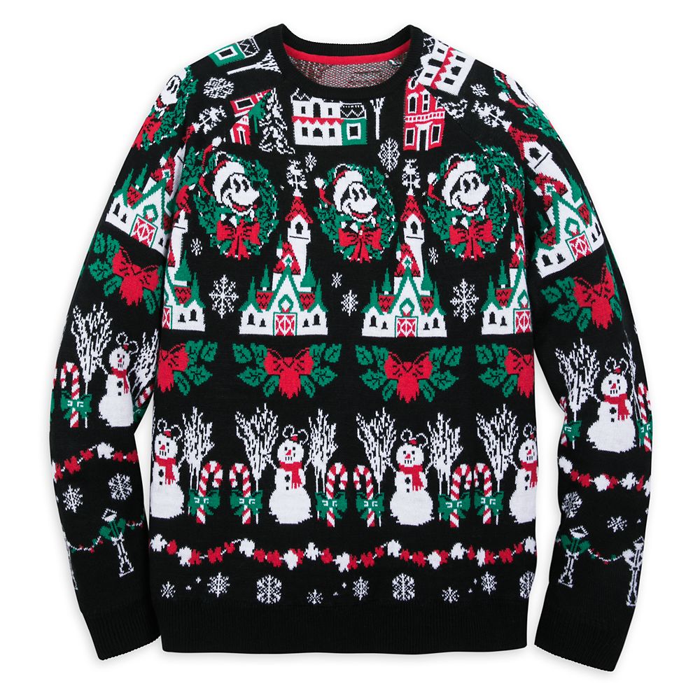 Mickey Mouse Light Up Holiday Sweater for Men Disney Store