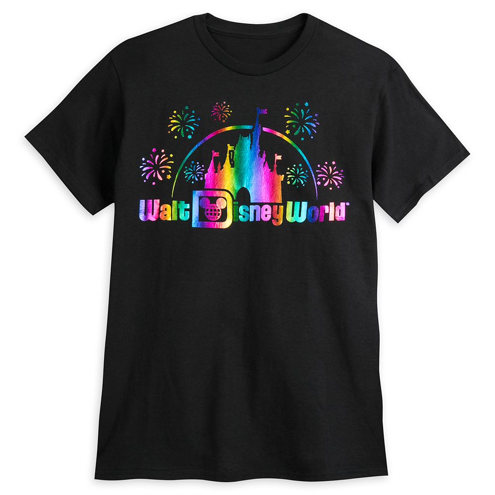 Walt Disney World Logo Rainbow Foil T Shirt for Adults Disney Store