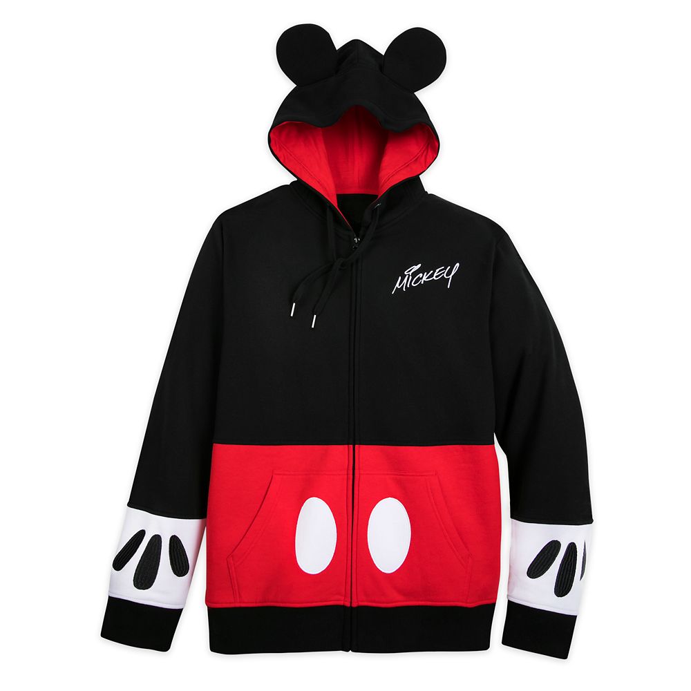 Mickey Mouse Costume Zip Hoodie for Men Disney Store