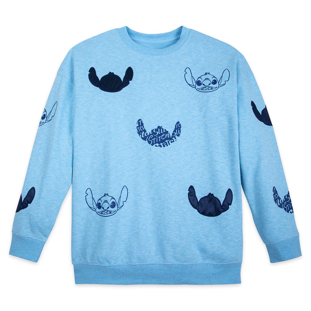 Stitch Blue Icon Pullover Sweatshirt for Women Lilo Stitch Disney Store