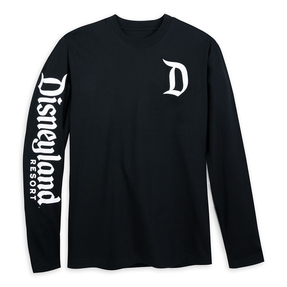 Disneyland Logo Long Sleeve T Shirt for Adults Black Disney Store