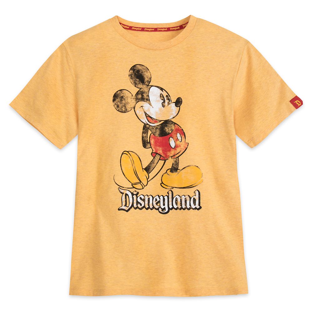 Mickey Mouse Classic Marled T Shirt for Adults Disneyland Yellow Disney Store