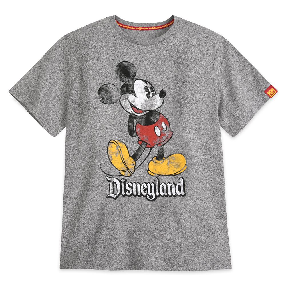 Mickey Mouse Classic Marled T Shirt for Adults Disneyland Gray Disney Store