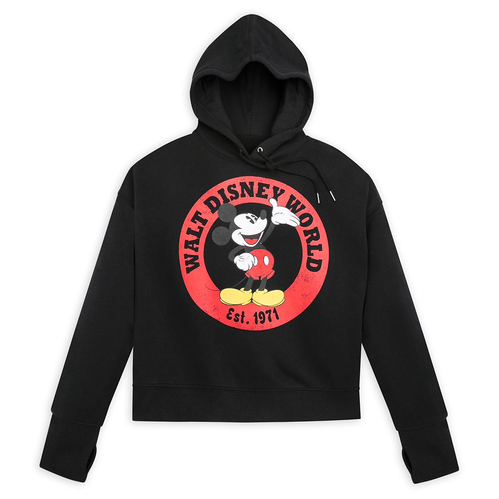 Mickey Mouse Pullover Hoodie for Women Walt Disney World Black Disney Store