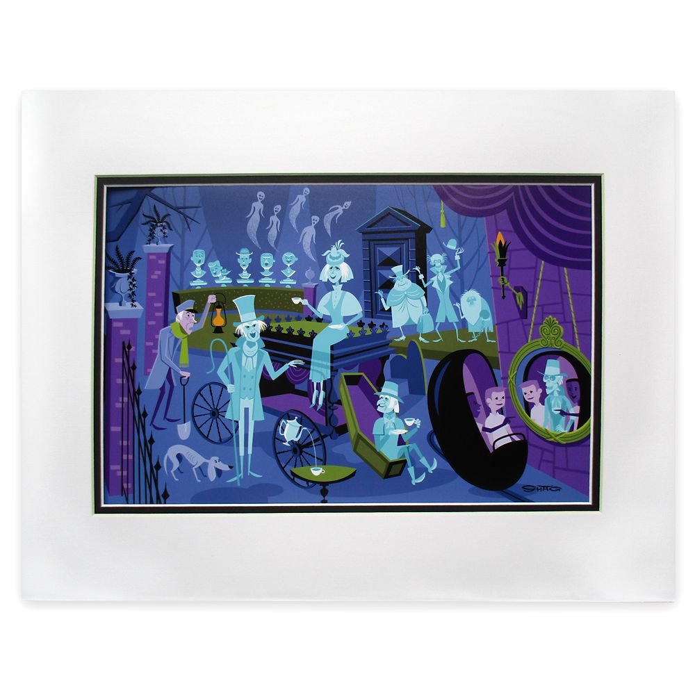 New selling Disney Haunted Mansion 50th 31 Ghosts Shag Print