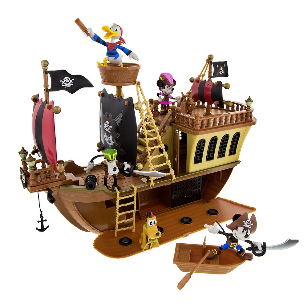 Mickey Mouse Pirates of the Caribbean Pirate Ship Playset Disney Store