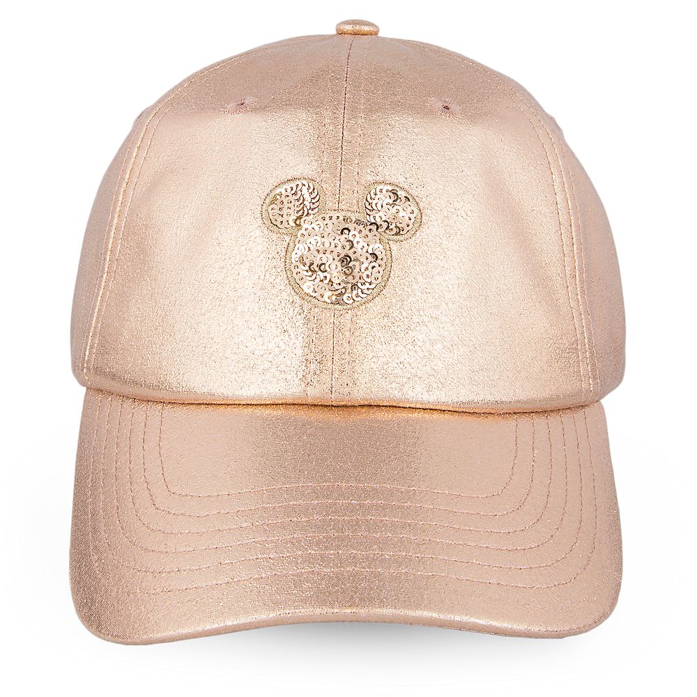 Mickey Mouse Rose Gold Baseball Cap for Women Disney Store