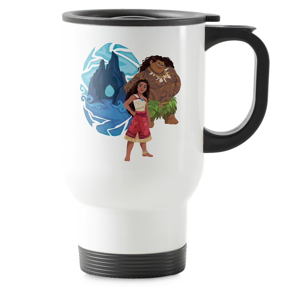 Moana & Maui Adventures in Oceania Travel Mug – Moana – Customizable