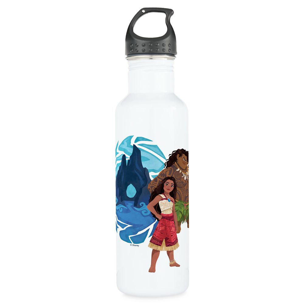 Moana & Maui Adventures in Oceania Stainless Steel Water Bottle – Moana – Customizable