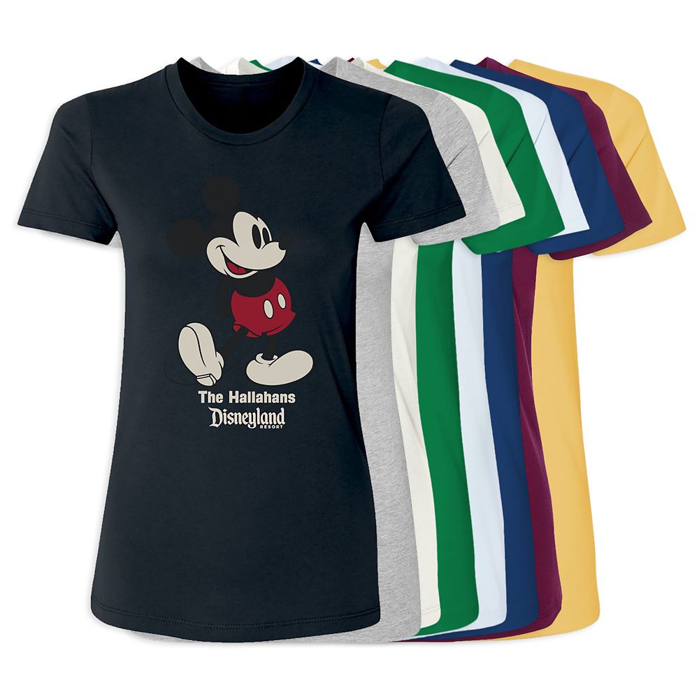 Women's Disneyland Standing Mickey Mouse T-Shirt Customized