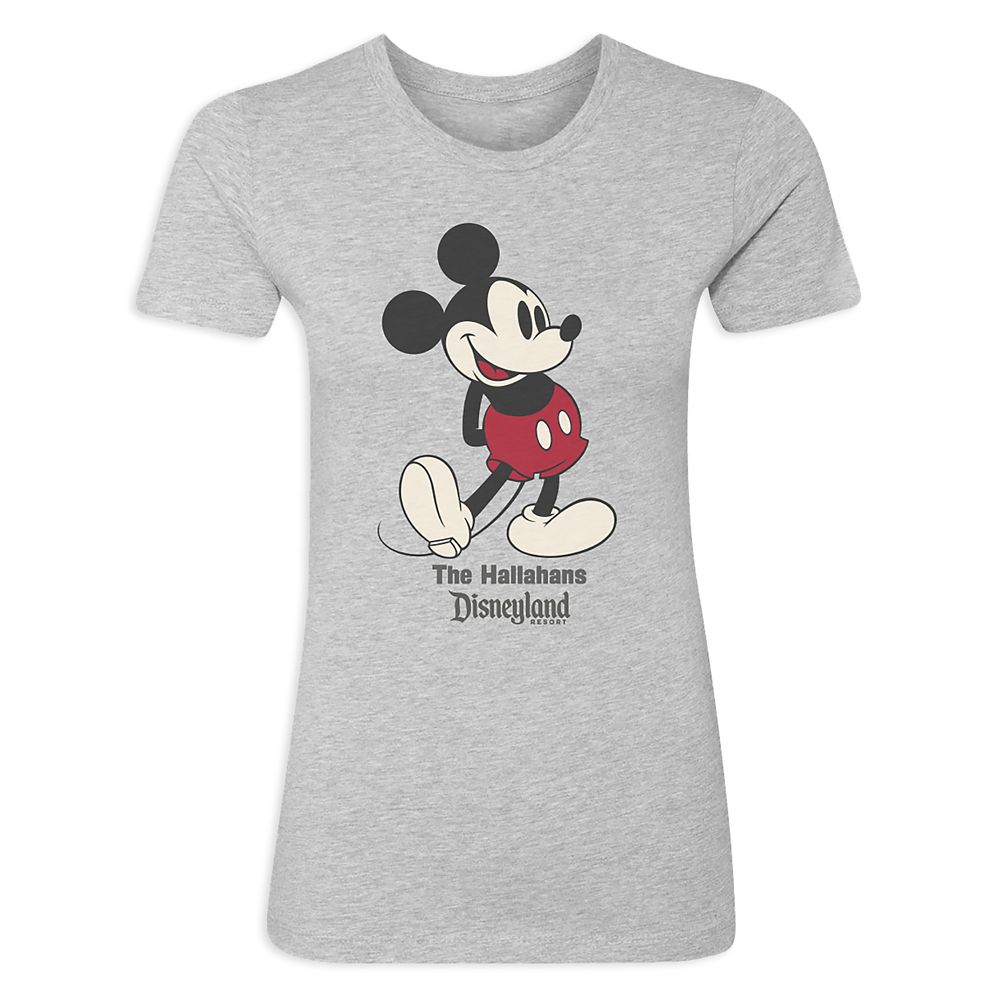Women's Disneyland Standing Mickey Mouse T-Shirt - Customized