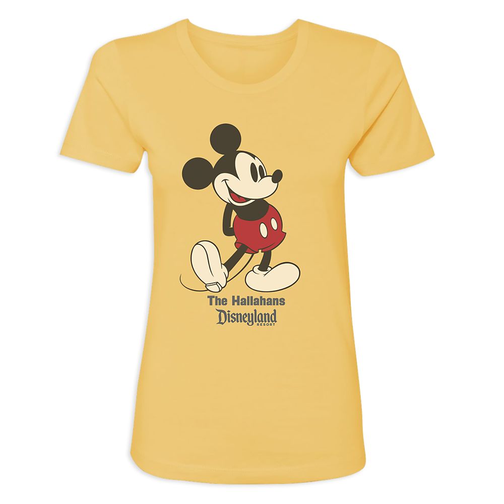 Women's Disneyland Standing Mickey Mouse T-Shirt - Customized
