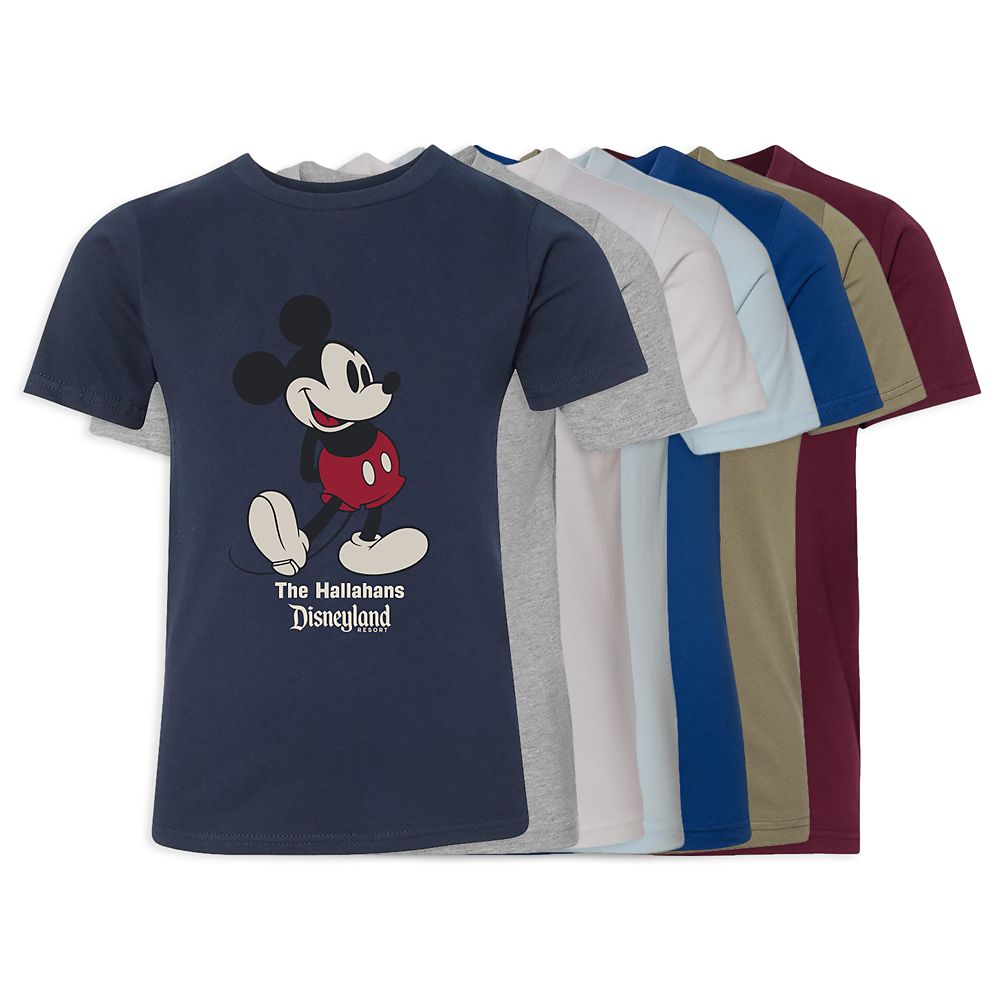 Kids' Disneyland Standing Mickey Mouse T-Shirt Customized