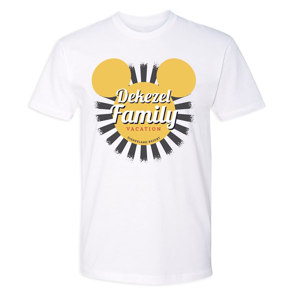 Adults' Disneyland Mickey Mouse Sunburst Family Vacation T-Shirt - Customized