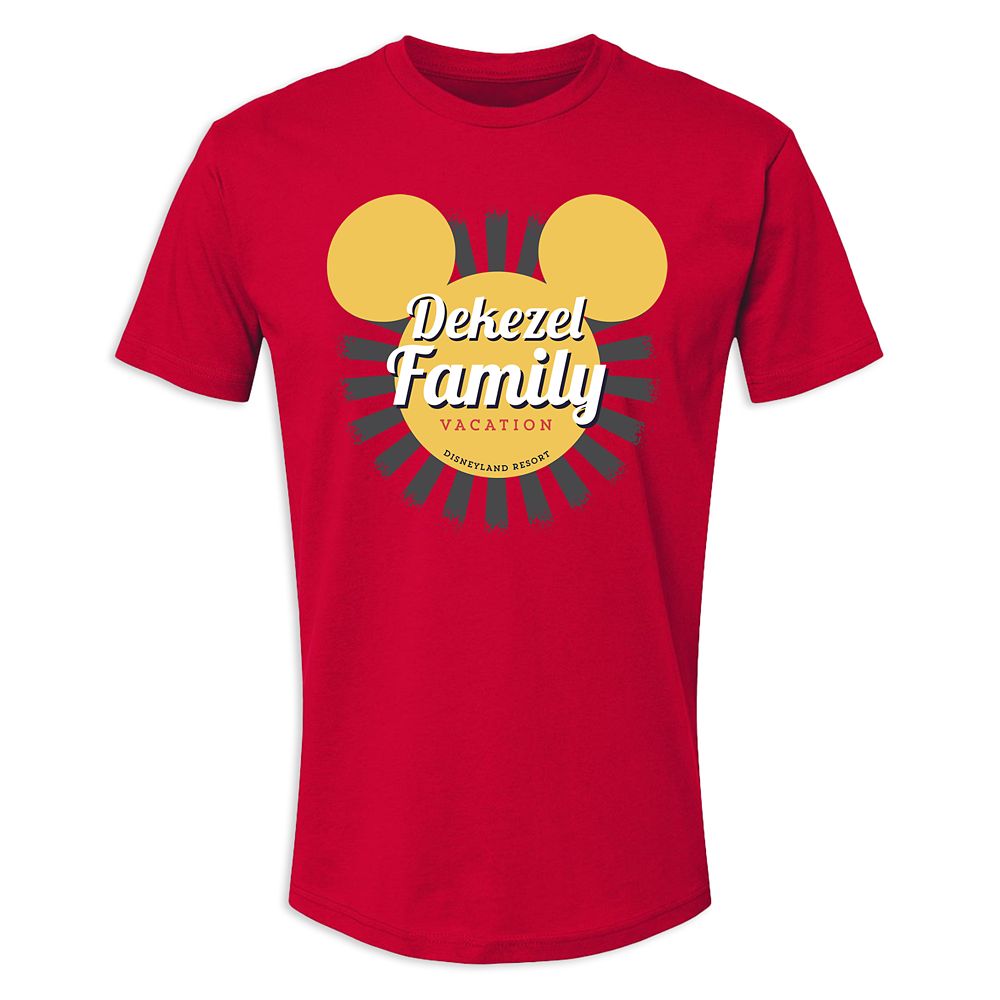 Adults' Disneyland Mickey Mouse Sunburst Family Vacation T-Shirt - Customized