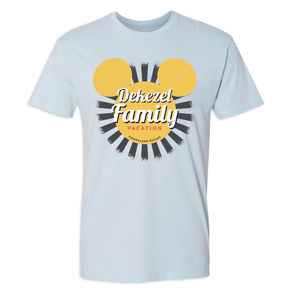 Adults' Disneyland Mickey Mouse Sunburst Family Vacation T-Shirt - Customized
