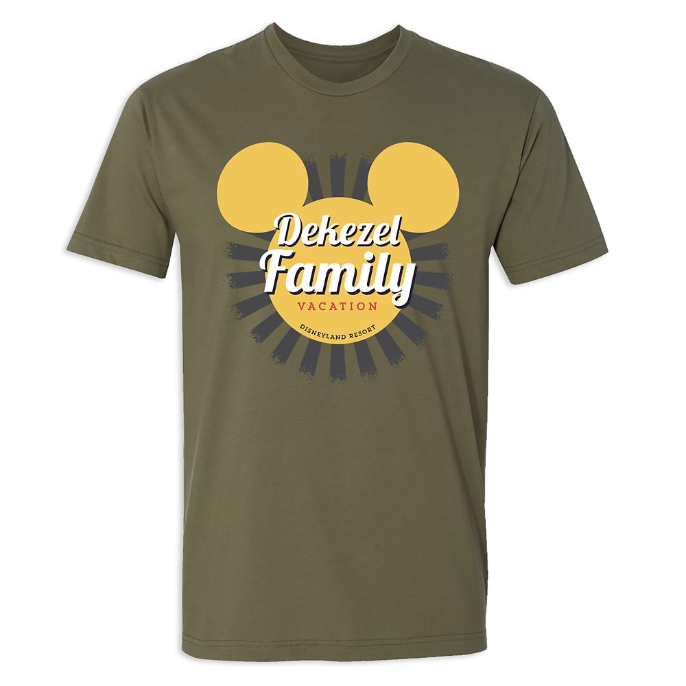 Adults' Disneyland Mickey Mouse Sunburst Family Vacation T-Shirt - Customized