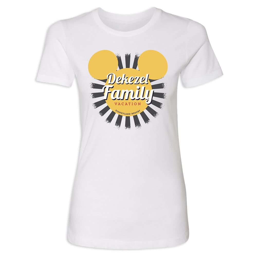Women's Disneyland Mickey Mouse Sunburst Family Vacation T-Shirt - Customized