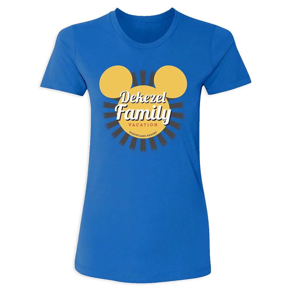 Women's Disneyland Mickey Mouse Sunburst Family Vacation T-Shirt - Customized