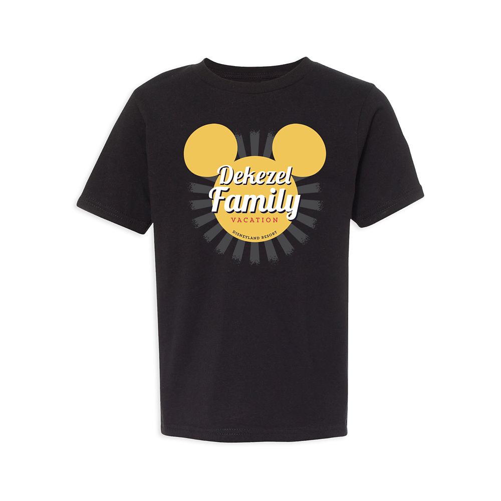Kids' Disneyland Mickey Mouse Sunburst Family Vacation T-Shirt - Customized