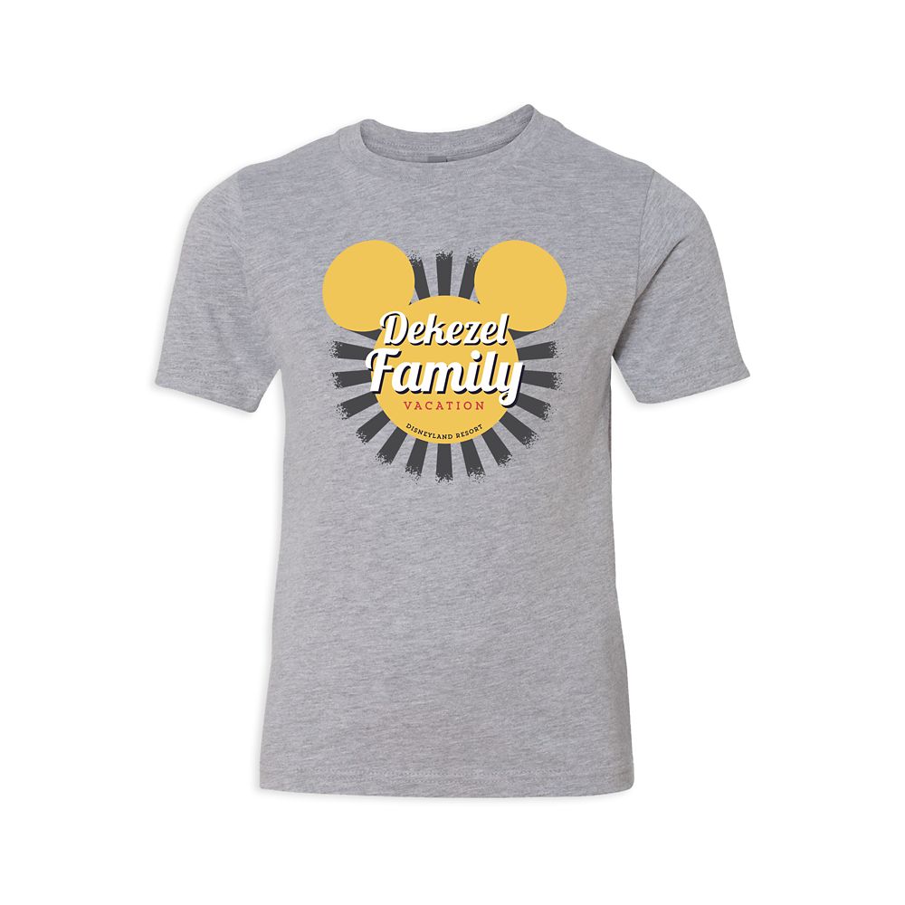 Kids' Disneyland Mickey Mouse Sunburst Family Vacation T-Shirt - Customized